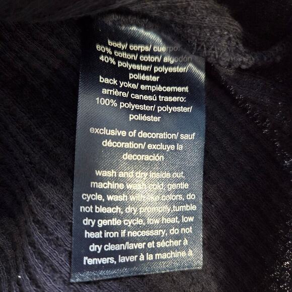 Tommy Hilfiger Large Faux Suede Yoke Henley Top Thermal Western - Picture 9 of 9